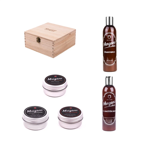 Подарочный набор ухода за волосами и стилизация Morgan's Wooden Shampoo & Style Box M203 фото