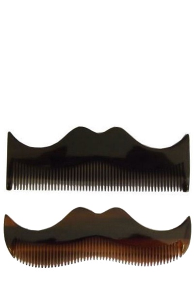 Гребінець для вус та бороди Morgans Amber Moustache Shaped Comb M084 фото