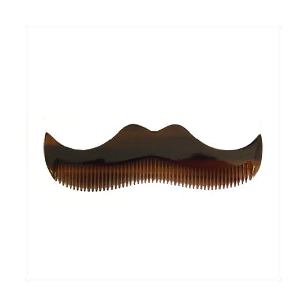 Расческа для ус и бороды Morgans Amber Moustache Shaped Comb M084 фото