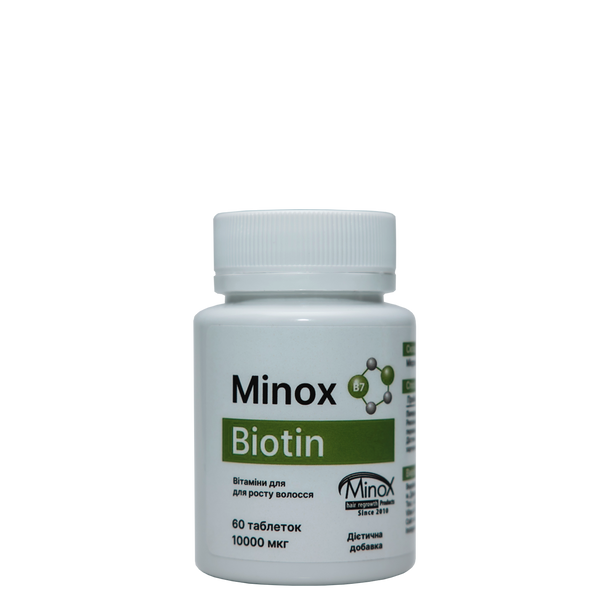 Чистий Біотин (10 000 мкг) для волосся, шкіри та нігтів Minox Biotin 68859652 фото