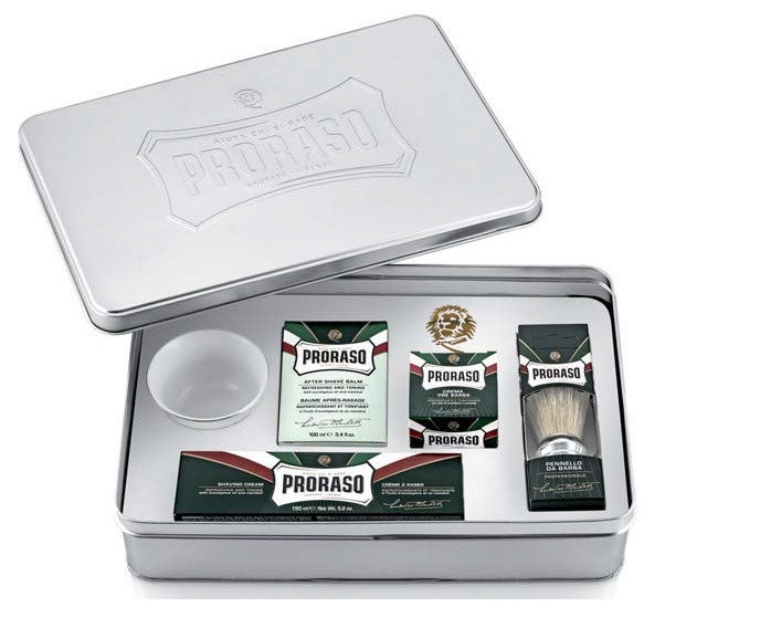 Набір подарунковий для гоління з 5-ти предметів Proraso classic shaving set metal, Proraso,400353 ДИ0353 фото