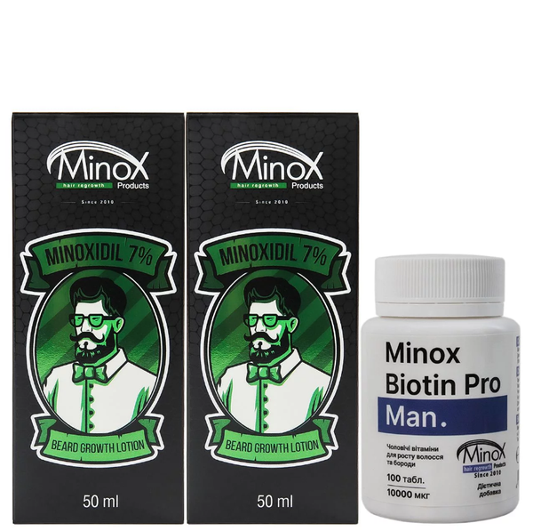 Набір для росту бороди Minox 7%  655676 фото