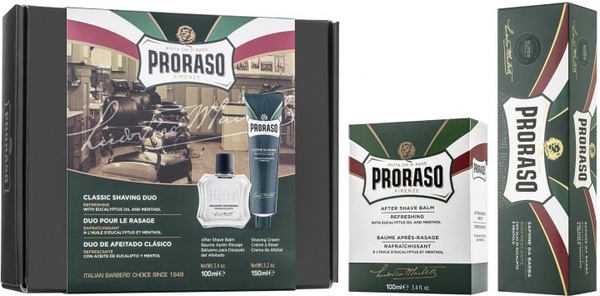 Подарочный набор для бритья Proraso Освежающий и тонизирующий с эвкалиптовым маслом и ментолом Крем 150 мл + Бальзам 100 мл 400485 фото
