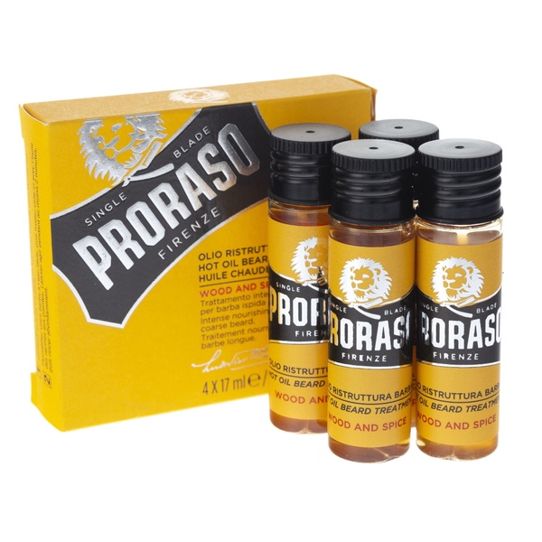 Масло для ухода за бородой Proraso Hot Oil Beard Wood & Spice, Proraso, 4х17 мл, 400790 ДИ0790 фото