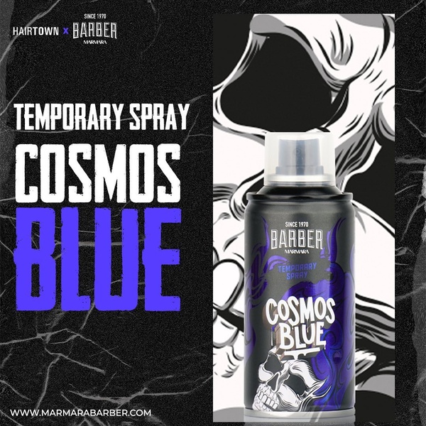 Камуфляж для волос Marmara BARBER HAIR COLOR SPRAY 150 ML COSMOS BLUE BCS-150-BLU фото