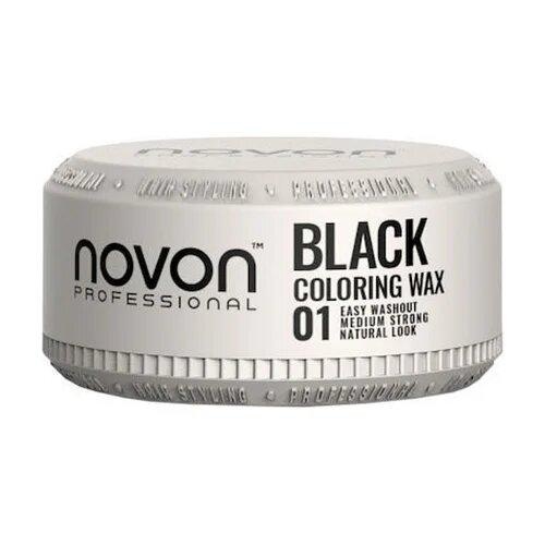 Віск для фарбування волосся Novon Coloring Wax 01 Black, 100 мл ДИ2050 фото