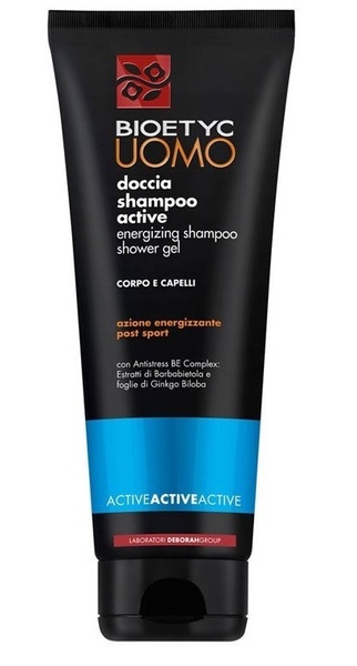 Шампунь гель для душа Deborah Bioetyc UOMO shampoo shower gel active 009909, 250 мл ДИ2286 фото