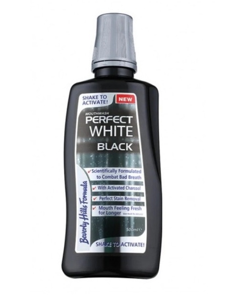 Ополаскиватель Beverly Hills Formula Perfect White Black Charcoal 2 in 1 Whitening Kit, 500 мл ДИ1872 фото